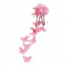 Vėjo varpelis Drugeliai, 70 cm - rožinis